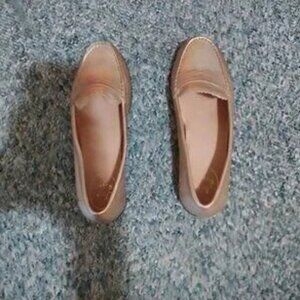 Jack Rogers Classic Quinn Metallic Preppy Penny Moccasin Loafers NWOB 7.5M